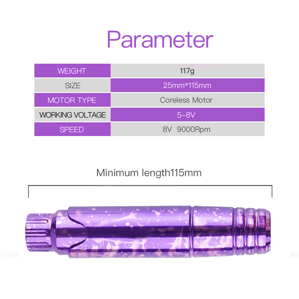 Mast P10 Rotary Pen Machine for Permanent Makeup SMP Cartridge Tattoo Gun Army Purple