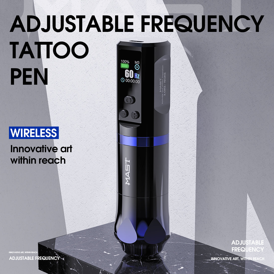 Dragonhawk Wireless Tattoo Pen Machine with Adjustable Frequency | Mast Hertz