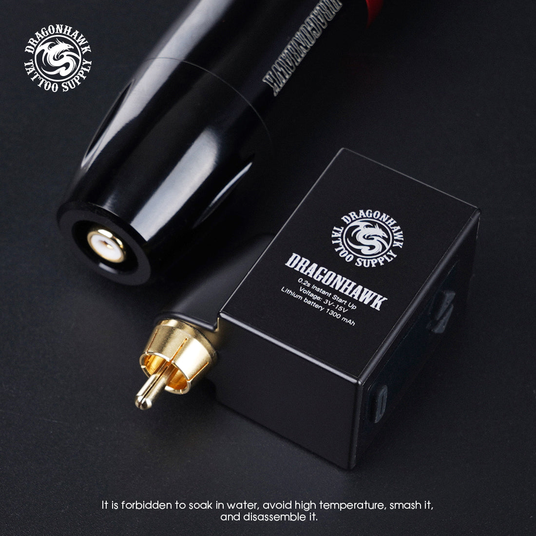 Dragonhawk B1 Wireless Tattoo Battery Power Supply RCA Connect