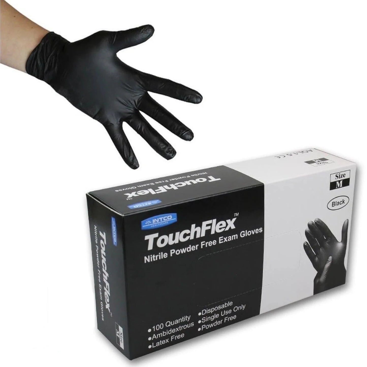 TouchFlex Black Nitrile Gloves